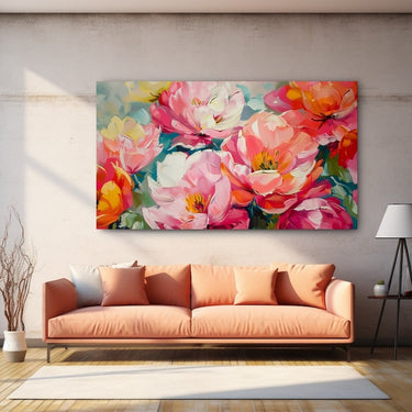 3D Acrylic Flowers on Canvas